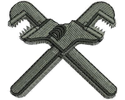 Embroidery Design: Crossed Wrenches 2.06w X 1.85h