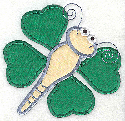 Embroidery Design: Shamrock butterfly applique wings 4.93w X 4.79h