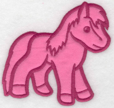 Embroidery Design: Pony applique R5.00w X 4.91h