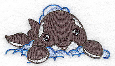 Embroidery Design: Dolphin 3.86w X 3.17h