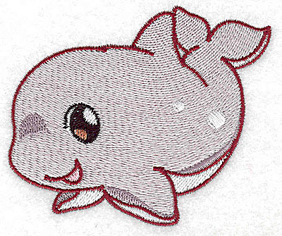 Embroidery Design: Whale 3.46w X 2.98h