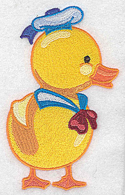 Embroidery Design: Duck in sailor suit large 3.05w X 4.96h