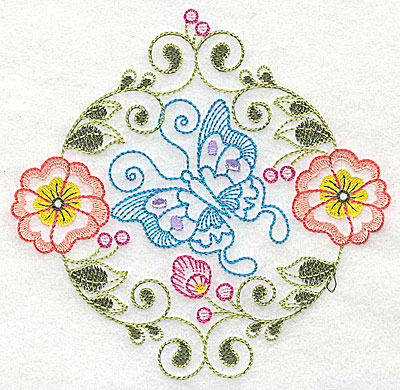 Embroidery Design: Brilliant Butterfly F medium 5.11w X 4.98h