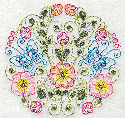 Embroidery Design: Brilliant Butterfly I medium 5.11w X 4.92h