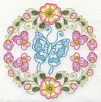 Embroidery Design: Brilliant Butterfly J medium 4.95w X 5.10h