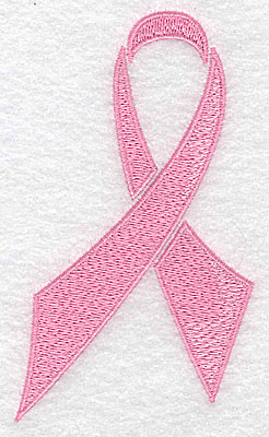 Embroidery Design: Breast cancer ribbon large 2.88w X 4.90h