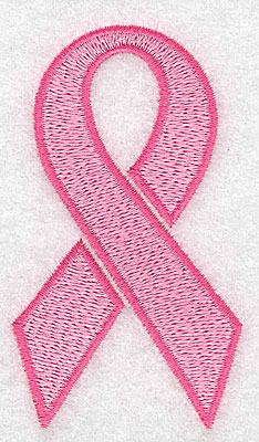 Embroidery Design: Breast cancer ribbon outlined medium 2.01w X 3.51h