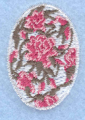Embroidery Design: Easter egg mini rose daisy1.07w X 1.56h