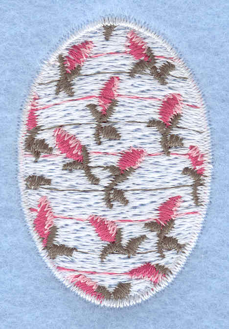 Embroidery Design: Easter egg small rose buds1.37w X 2.02h