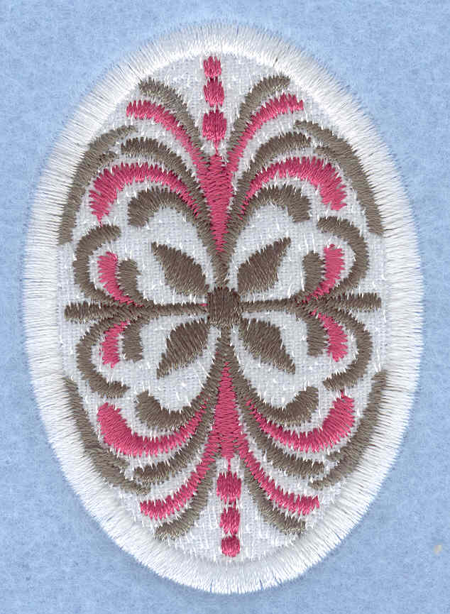 Embroidery Design: Easter egg applique medium pattern1.91w X 2.74h