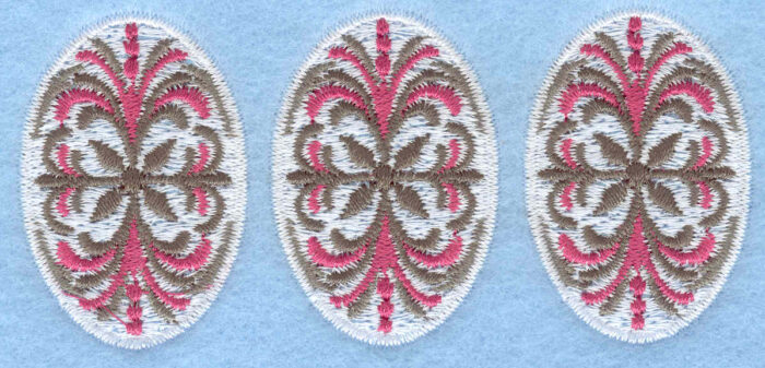 Embroidery Design: Three egg pattern3.87w X 1.79h