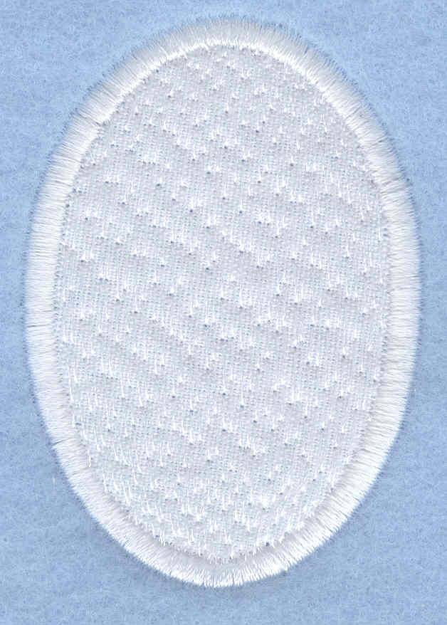 Embroidery Design: Single egg applique medium1.91w X 2.74h