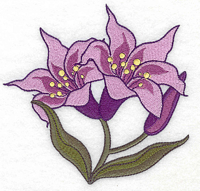 Embroidery Design: Lily large 4.99w X 4.86h