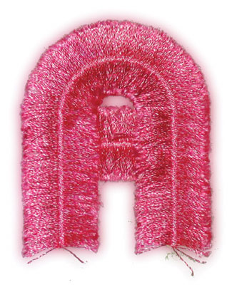 Embroidery Design: Fringe Block Letter A2.06" x 2.52"