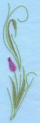 Embroidery Design: Tulip mauve C 2.00"w X 7.00"h