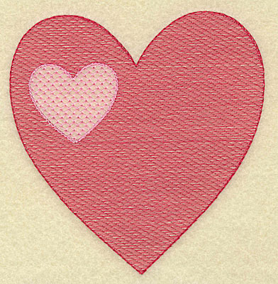 Embroidery Design: Double heart large 4.85w X 4.95h