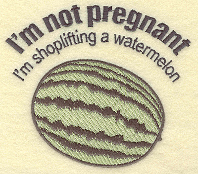 Embroidery Design: Pregnant watermelon large 5.63w X 4.94h
