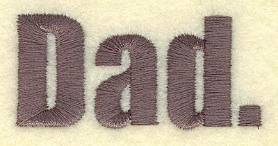 Embroidery Design: Dad  2.25w X 1.05h