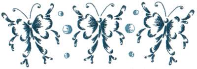 Embroidery Design: Butterflies & Bubbles 58.67" x 2.85"