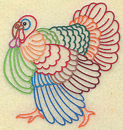 Embroidery Design: Turkey large 4.59w X 4.97h