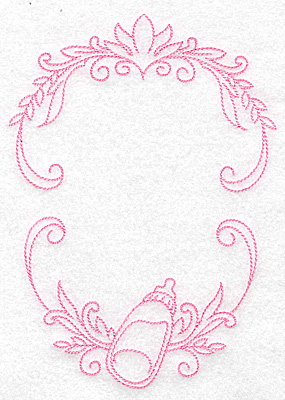 Embroidery Design: Monogram baby frame bottle large 4.96w X 6.98h