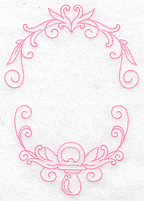 Embroidery Design: Monogram frame with pacifier large 4.92w X 6.97h