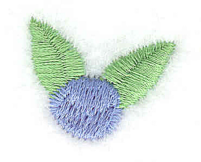 Embroidery Design: Blue Rosette B 0.91w X 0.77h
