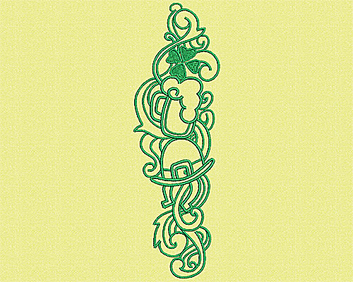 Embroidery Design: Irish embellishment 6.75w X 2.13h