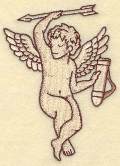 Embroidery Design: Cupid with Arrow Large5.76w X 4.20h