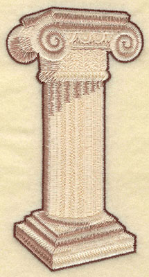 Embroidery Design: Pillar Large2.99w X 5.76h