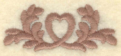 Embroidery Design: Single Heart Border1.95w X 0.83h