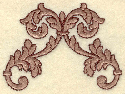 Embroidery Design: Romantic Single Border Two Color3.50w X 2.52h