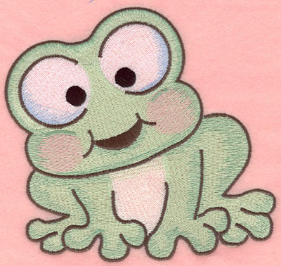 Embroidery Design: Frog sittling large5.86w X 5.51h