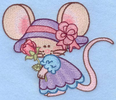 Embroidery Design: Girl mouse large5.00w X 4.28h
