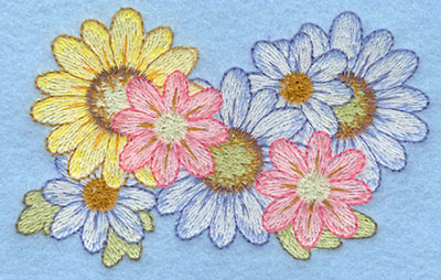 Embroidery Design: Daisy bunch large3.90w X 2.48h