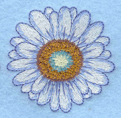 Embroidery Design: Daisy bloom white2.03w X 1.97h