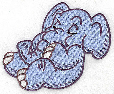 Embroidery Design: Elephant snoozing large 4.97w X 4.12h