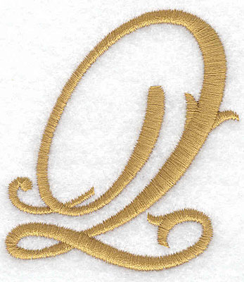 Embroidery Design: Q large 2.47w X 2.73h