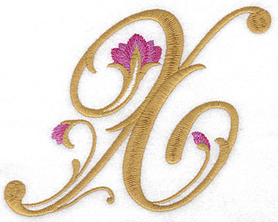 Embroidery Design: X Floral large 6.18w X 4.59h