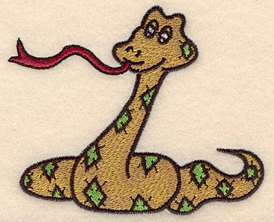 Embroidery Design: Snake large 4.58"w X 3.69"h