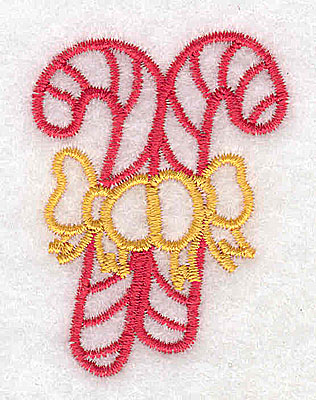Embroidery Design: Candy canes 1.52w X 2.06h