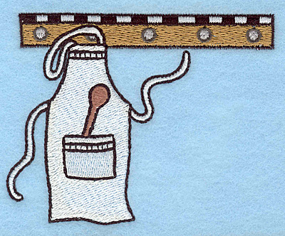 Embroidery Design: Apron hanging on rack  3.08"h x 3.90"w