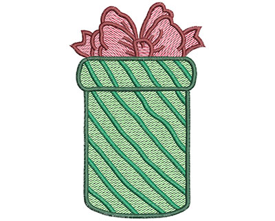 Embroidery Design: Christmas present 3.64w X 5.79h