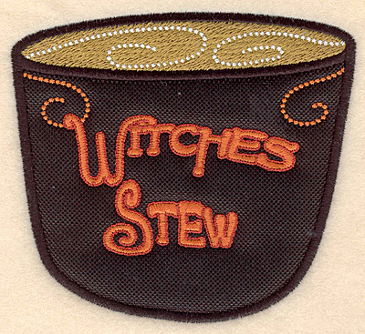 Embroidery Design: Witches stew large applique 4.51"w X 4.12"h