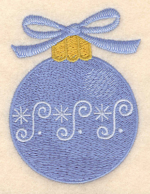Embroidery Design: Christmas ornament blue 3.46w X 2.62h