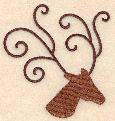 Embroidery Design: Reindeer head 3.62w X 3.89h