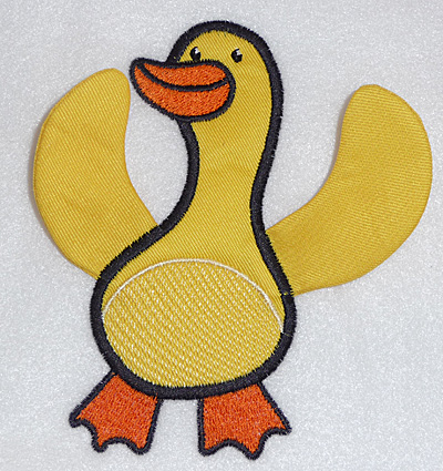 Embroidery Design: Duck applique 5.19w X 3.72h