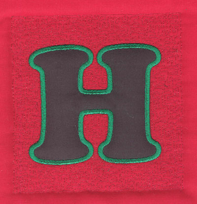 Embroidery Design: 4 inch H Applique Stipple3.89w X 4.02h