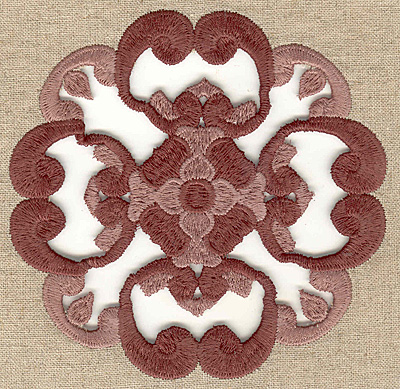 Embroidery Design: Floral pattern cutwork large 4.98w X 4.98h