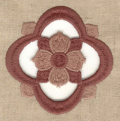 Embroidery Design: Flower cutwork large 3.29w X 3.30h